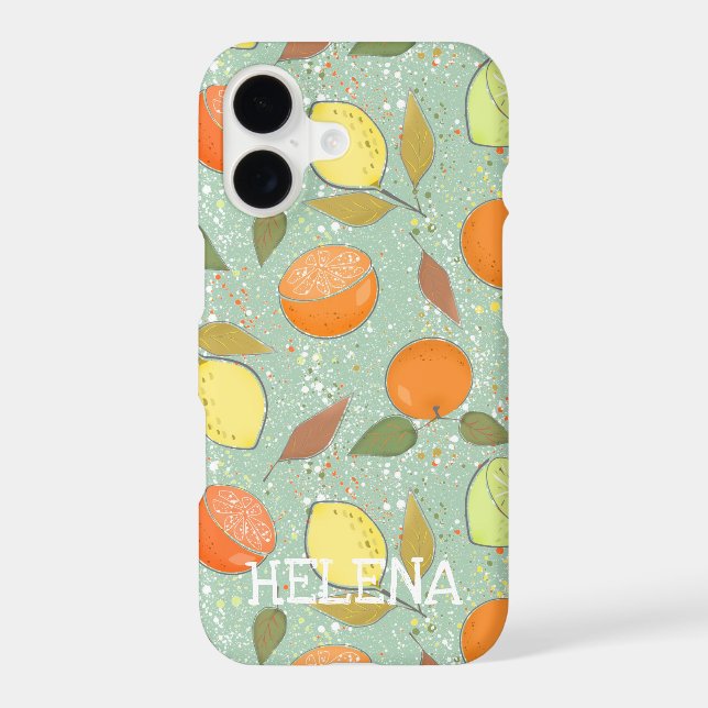 Fruit pattern with lemons, oranges (Back)