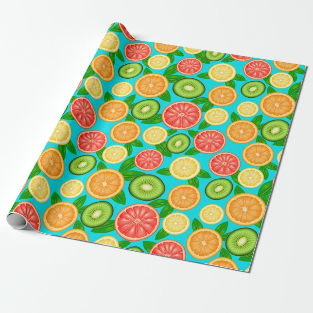 Fruit Pattern Wrapping Paper (Unrolled)