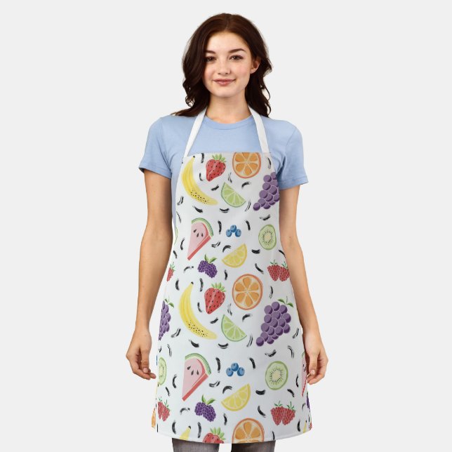 Fruit Patterned Apron (Worn)
