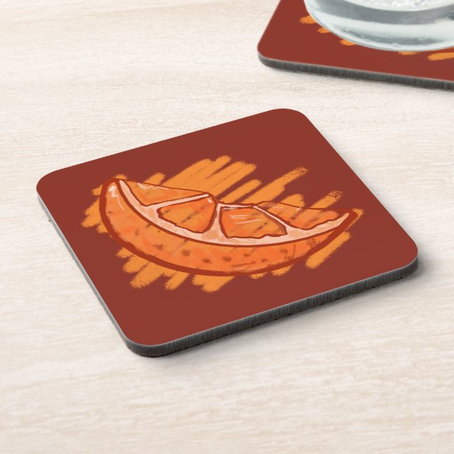Fruit Patterns Blood Orange Gifts Coaster (Left Side)