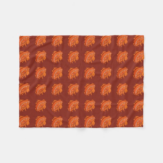 Fruit Patterns Blood Orange Gifts Fleece Blanket (Front (Horizontal))