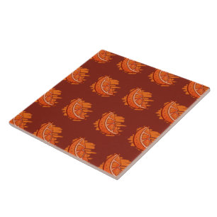 Fruit Patterns Blood Orange Tile
