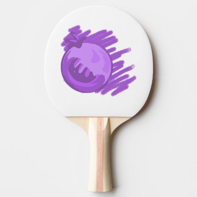 Fruit Patterns Blueberries and Cream Ping Pong Paddle (Front)