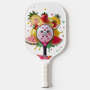 Fruit Pickleball Party – Cute Kawaii Paddle with S