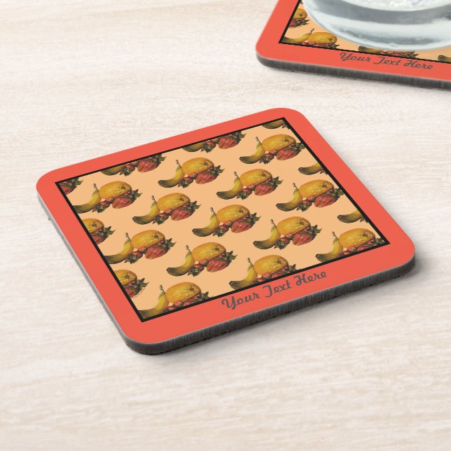 Fruit Plastic Coasters (Left Side)
