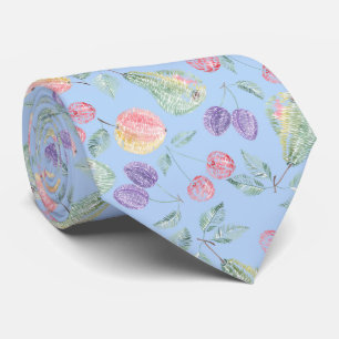 Fruit plum pear apples apples cherry stylish color tie