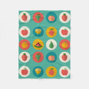 Fruit Polka Dots Fleece Blanket
