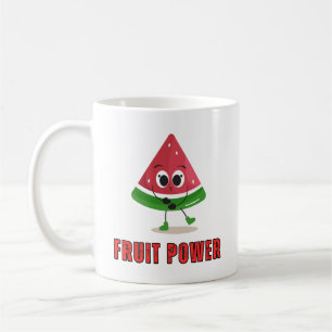 Fruit Power Cute Watermelon Character Design Coffee Mug