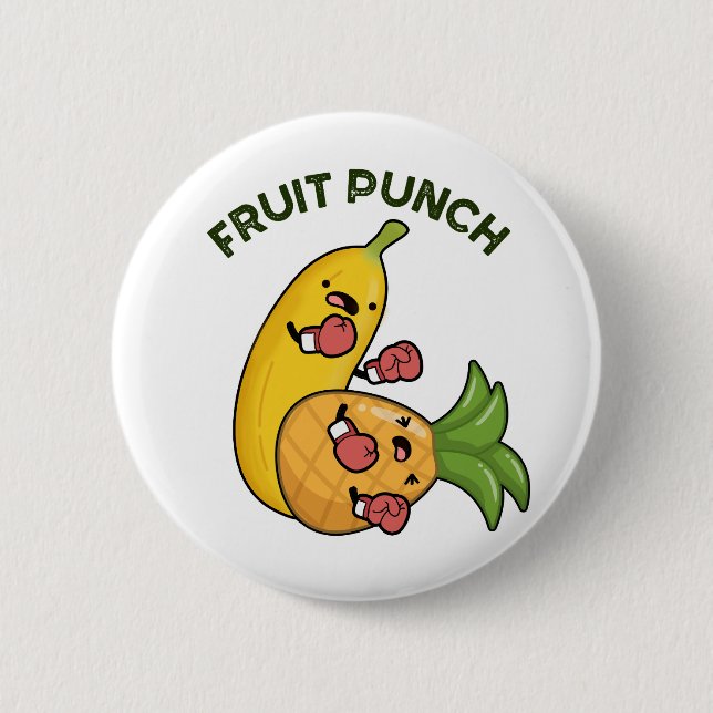 Fruit Punch Funny Drink Pun  6 Cm Round Badge (Front)