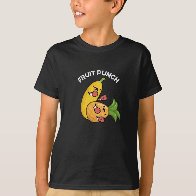 Fruit Punch Funny Drink Pun Dark BG T-Shirt (Front)