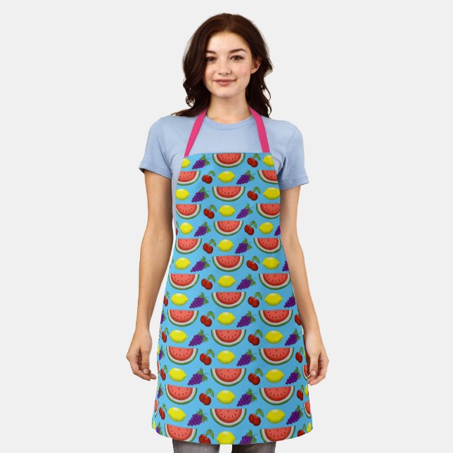 Fruit Salad All-Over Print Apron (Worn)