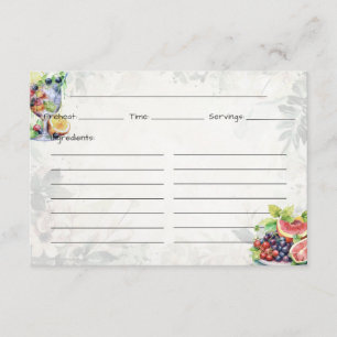 Fruit Salad Basic Recipe Card