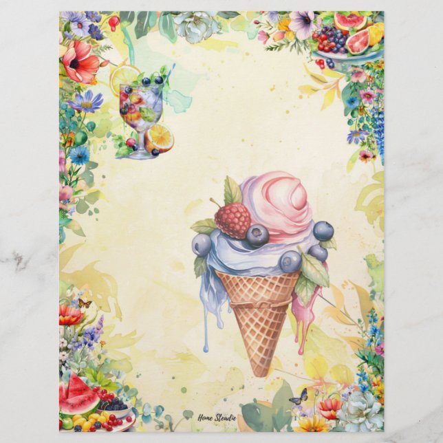 Fruit Salad Blank Full Recipe Page (Front)