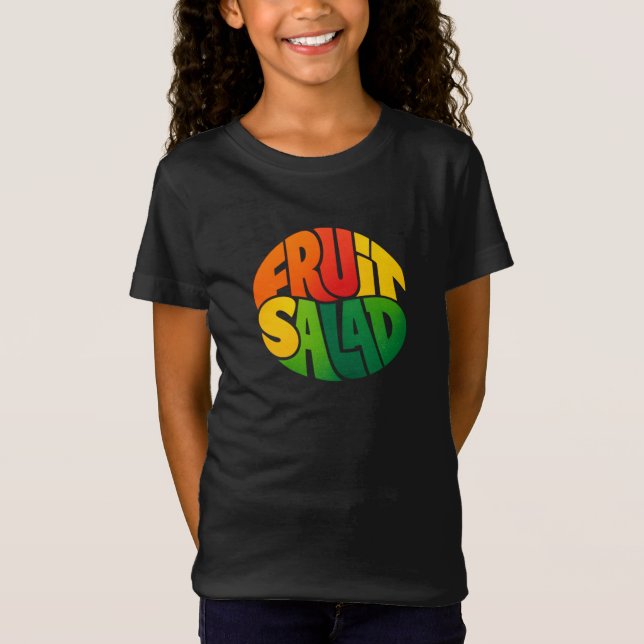 FRUIT SALAD – Bold Circular Typography Design T-Shirt (Front)