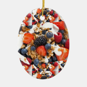 Fruit Salad Foods Chef Healthy Eating Cuisine Art Ceramic Tree Decoration