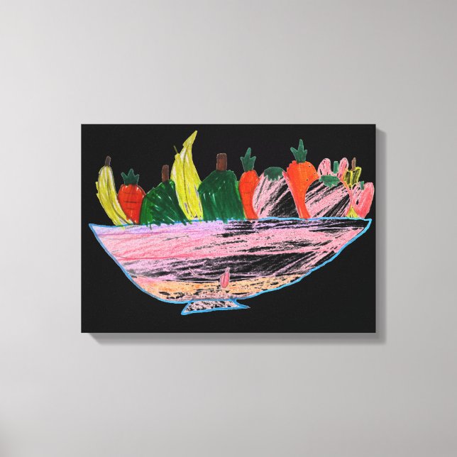 Fruit Salad funny cartoon art Canvas Print (Front)