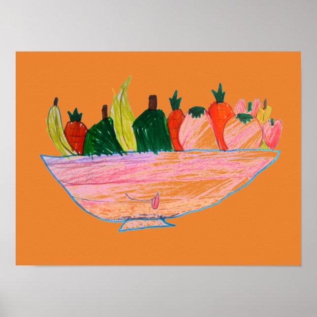 Fruit Salad funny cartoon art Poster (Front)