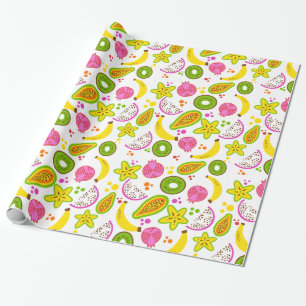 Fruit Salad on White Large Wrapping Paper