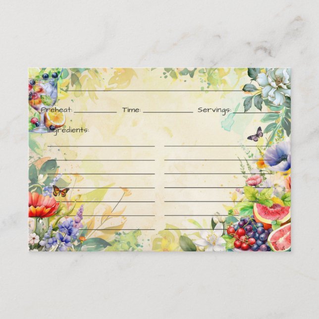 Fruit Salad Recipe Card (Front)
