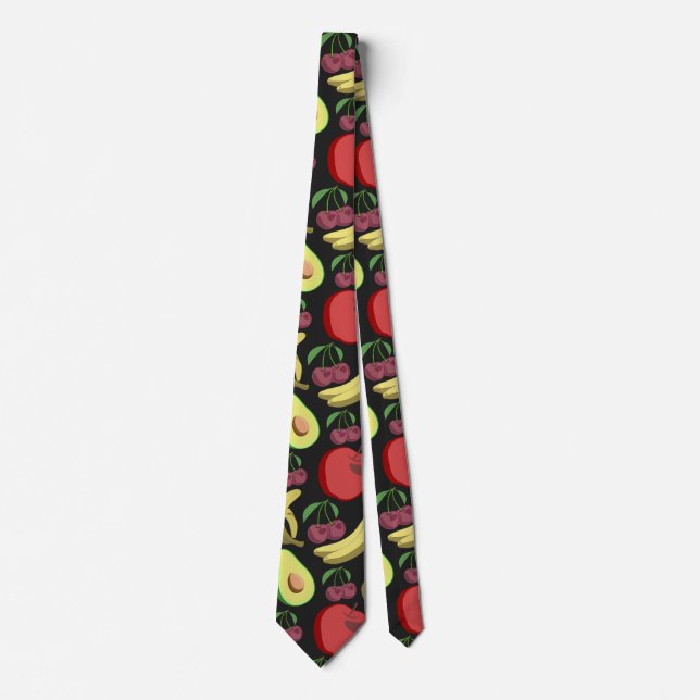 Fruit seamless pattern | colorful tropical fruit tie (Front)