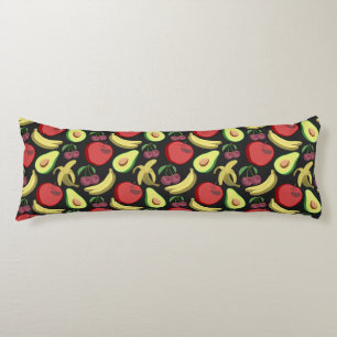 Fruit seamless pattern colourful tropical fruit body cushion