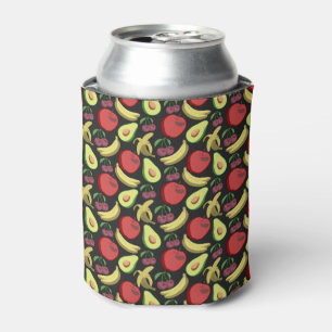 Fruit seamless pattern colourful tropical fruit can cooler