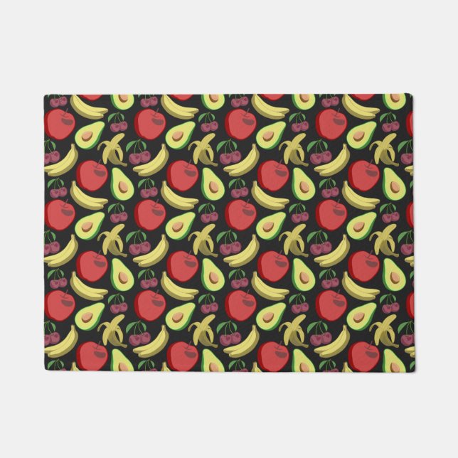 Fruit seamless pattern | colourful tropical fruit doormat (Front)
