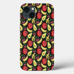 Fruit seamless pattern colourful tropical fruit iPhone 13 case