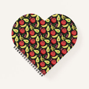 Fruit seamless pattern colourful tropical fruit notebook