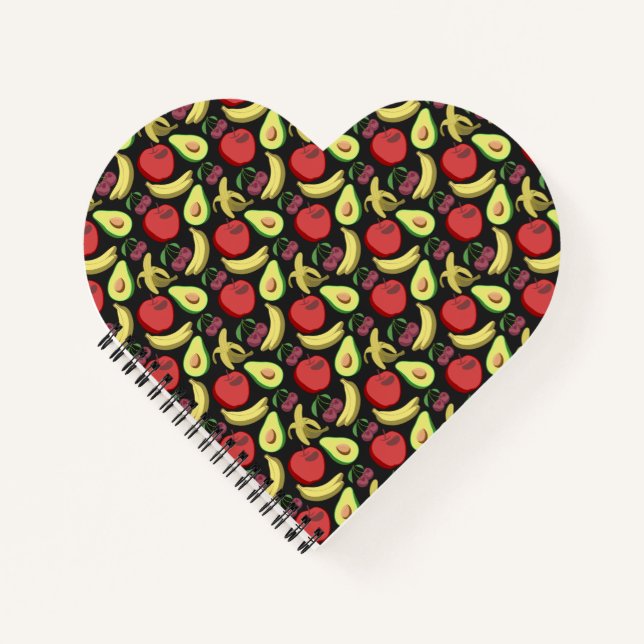 Fruit seamless pattern | colourful tropical fruit notebook (Front)