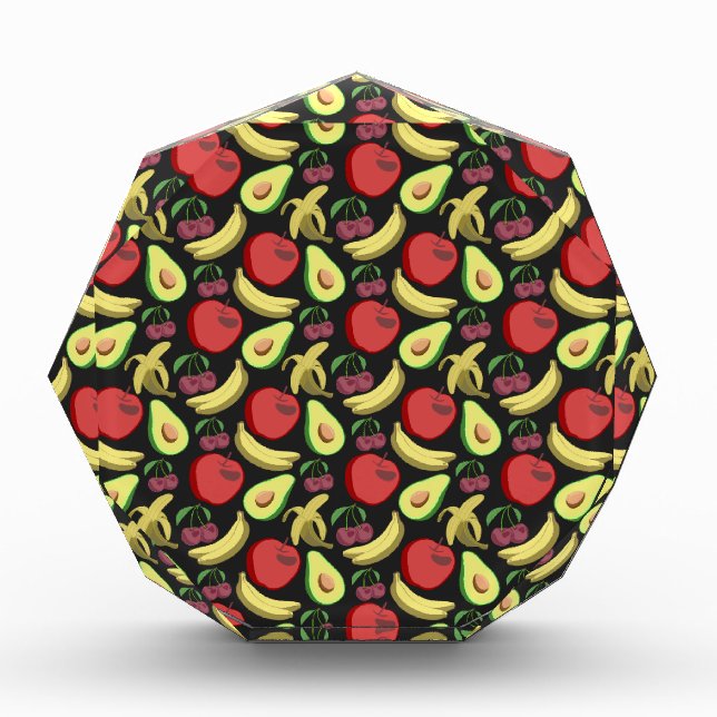 Fruit seamless pattern | colourful tropical fruit photo block (Front)
