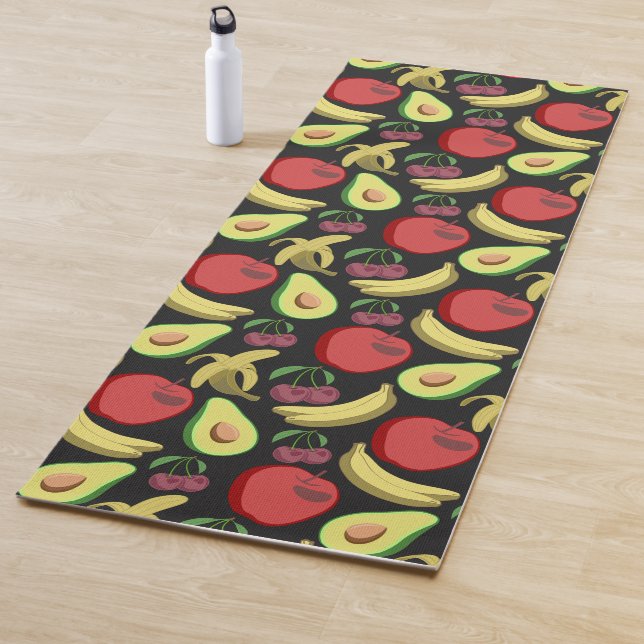 Fruit seamless pattern | colourful tropical fruit yoga mat (In Situ)
