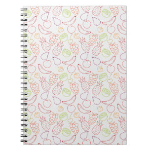 Fruit seamless pattern   Fruit surface pattern 12 Notebook