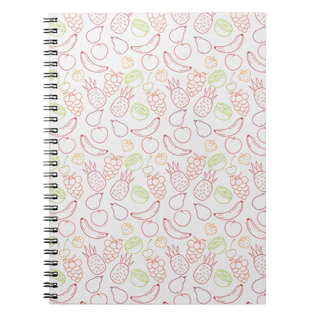 Fruit seamless pattern | Fruit surface pattern 12 Notebook (Front)