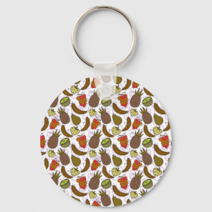 Fruit seamless pattern   Fruit surface pattern 14 Key Ring