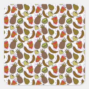 Fruit seamless pattern Fruit surface pattern 14 Square Sticker