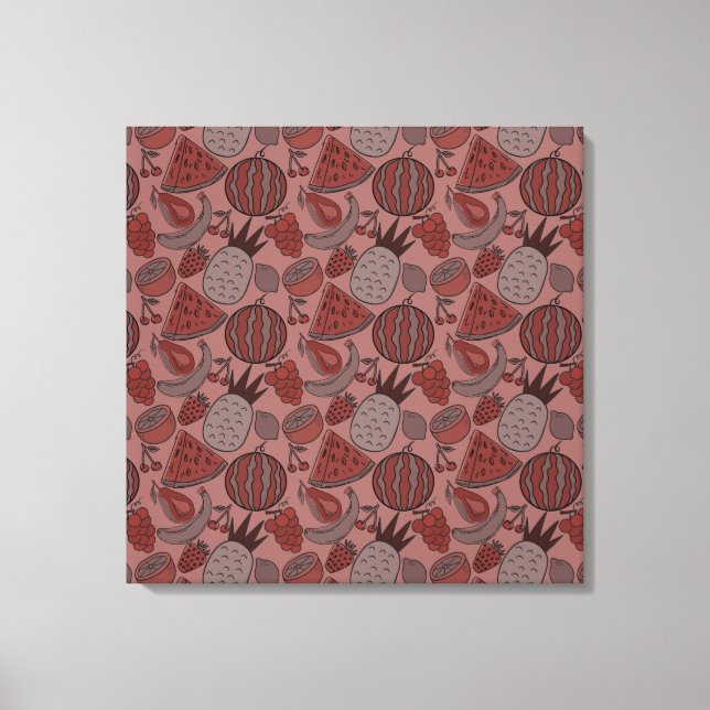 Fruit seamless pattern | Fruit surface pattern 16 Canvas Print (Front)