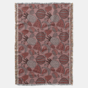 Fruit seamless pattern Fruit surface pattern 16 Throw Blanket