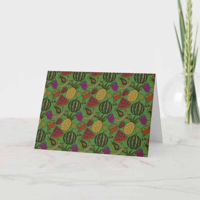 Fruit seamless pattern | Fruit surface pattern 19 Card (Front)