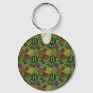 Fruit seamless pattern Fruit surface pattern 19 Key Ring