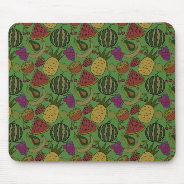 Fruit seamless pattern | Fruit surface pattern 19 Mouse Mat (Front)