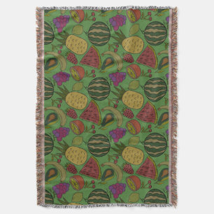 Fruit seamless pattern Fruit surface pattern 19 Throw Blanket