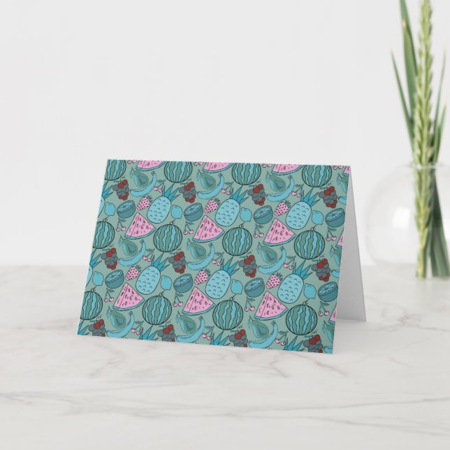 Fruit seamless pattern | Fruit surface pattern 20 Card (Front)