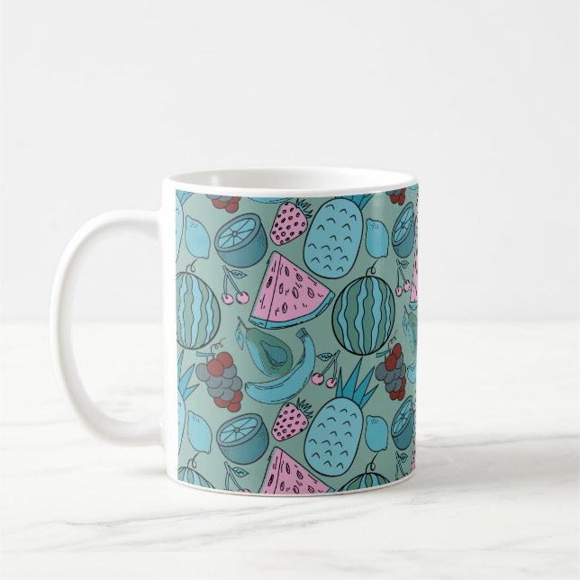 Fruit seamless pattern | Fruit surface pattern 20 Coffee Mug (Left)