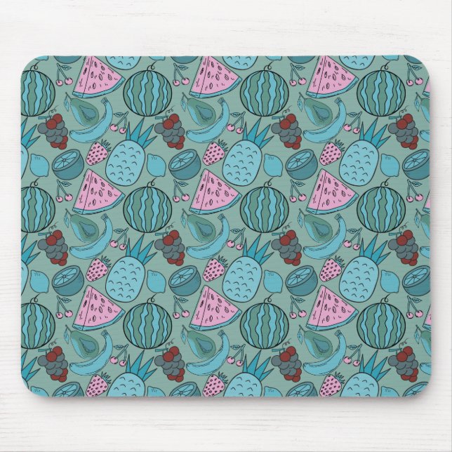 Fruit seamless pattern | Fruit surface pattern 20 Mouse Mat (Front)