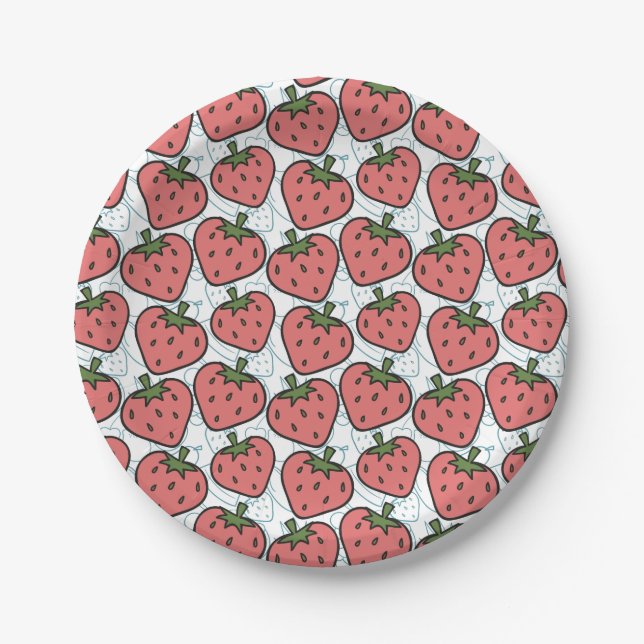 Fruit seamless pattern | Fruit surface pattern 21 Paper Plate (Front)