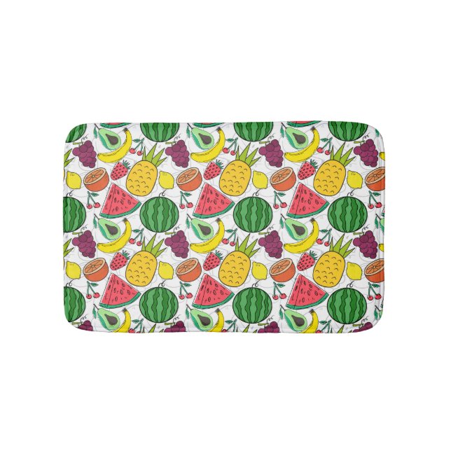 Fruit seamless pattern | Fruit surface pattern 22 Bath Mat (Front)