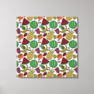 Fruit seamless pattern Fruit surface pattern 25 Canvas Print