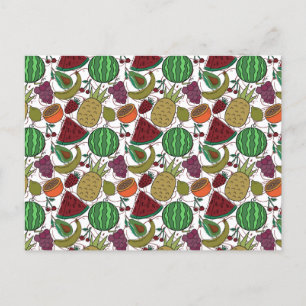 Fruit seamless pattern Fruit surface pattern 25 Postcard
