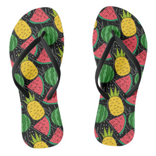 Fruit seamless pattern Fruit surface pattern 26 Flip Flops